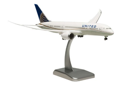 4897000364074 - DARON HOGAN UNITED 787-8 POST CO MERGER LIVERY MODEL KIT WITH GEAR, 1/200 SCALE