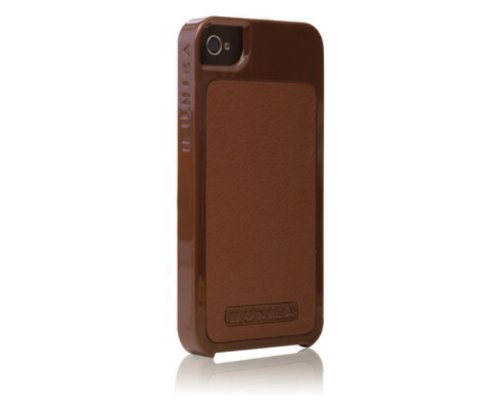 4897021591770 - UNIEA U-SUIT PREMIUM EXECUTIVE DIRECTOR LEATHER HARD CASE FOR APPLE IPHONE 4 & IPHONE 4S (GLOSSY BROWN) / USUP-IP4-BROWN