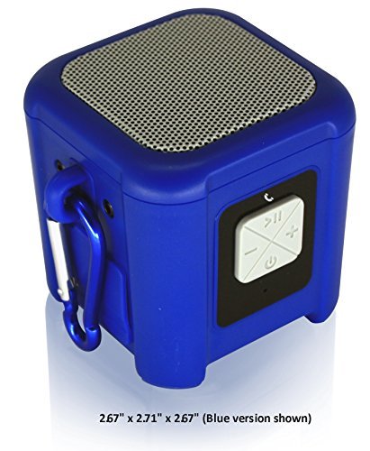 4897036413234 - RIPTIDE OUTDOOR WATERPROOF BLUETOOTH SPEAKER WITH CARABINER LOOP (BLUE)