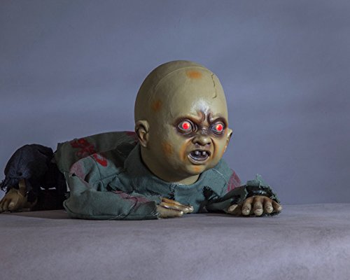4897056745407 - HALLOWEEN DECORATIONS CRAWLING BABY ZOMBIE HALLOWEEN PROP PARTY ACCESSORY ROOM DECOR THAT SINGS & MOVES ALONG YOUR FLOOR