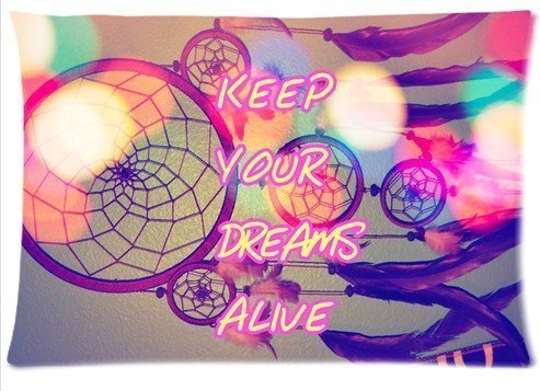 4899135289413 - KEEP YOUR DREAMS ALIVE THROW PILLOW CASE DECORATIVE CUSHION COVER PILLOWCASE 20X30 INCH