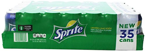 0049000058482 - SPRITE LEMON LIME SODA CANS, 12 OUNCE (PACK OF 35)