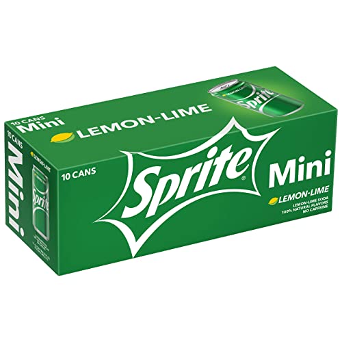0049000067248 - (3 PACK) SPRITE CAFFEINE-FREE MINI CAN SODA, LEMON-LIME, 7.5 FL OZ, 10 COUNT