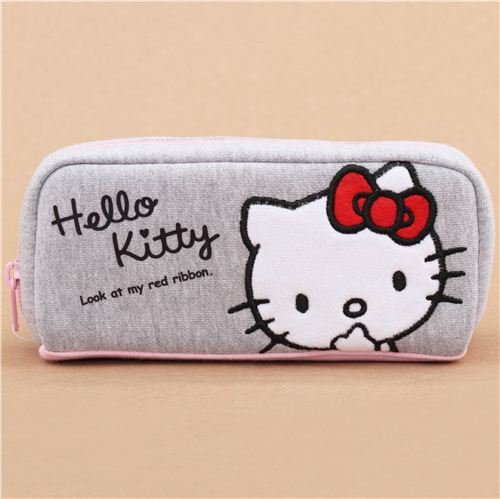 4900202023783 - GREY HELLO KITTY PENCIL CASE BY KAMIO FROM JAPAN