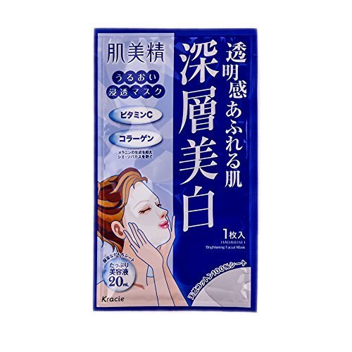 4901417628985 - KRACIE HADABISEI FACIAL MASK CLEAR (WHITENING)-1 PACK