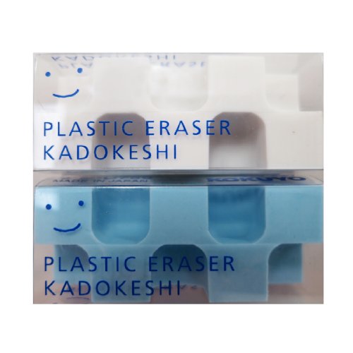4901480170527 - KOKUYO KADO-KESHI PETIT ERASER, SET OF 2, BLUE/WHITE (KESHI-U750-1)