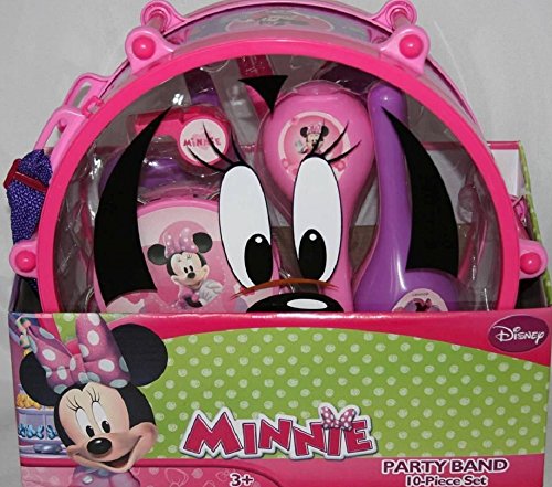 0049022790445 - DISNEY MINNIE MOUSE PARTY BAND 10 PIECE PLAY SET MUSIC INSTRUMENTS: DRUM & STICK