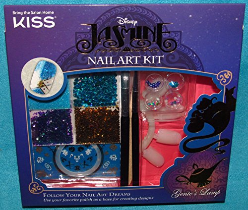 0049022830356 - KISS DISNEY ALADDIN KIT PRINCES JASMINE NAIL ART DREAMS KIT (BLUE - GENIE'S LAMP)