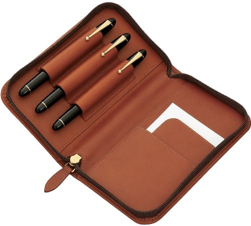 4902505380914 - PILOT X SOMESU LEATHER PENCIL CASE 3 THIS DIFFERENCE SLPC-01-BN (JAPAN IMPORT)