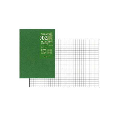 4902805143141 - MIDORI TRAVELER'S NOTEBOOK (REFILL 002) GRAPH PASSPORT SIZE