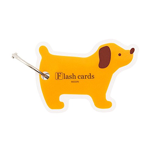 4902805341943 - FLASH CARDS: BLANK, DOG SHAPED PACK ON CARRY RING