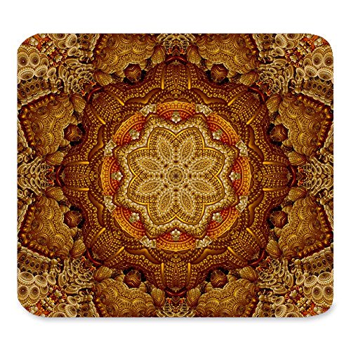 4902825153076 - BART VINTAGE BEAUTIFUL SACRED ABSTRACT GEOMETRY GOLDEN MANDALA SUNFLOWER PATTERN FLOWER OF LIFE DESIGN ART UNIQUE CUSTOM RECTANGLE MOUSE PAD,GAMING NON-SLIP RUBBER MOUSEPAD MAT(9.84X7.87)