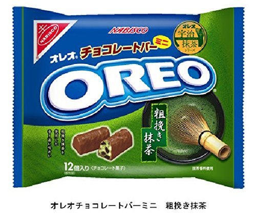 4903015343659 - OREO NABISCO JAPAN MATCHA GREEN TEA CHOCOLATE MINI BARS 12 BARS 1 BAG