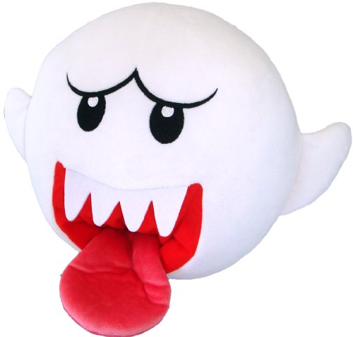 4905330811103 - OFFICIAL SAN-EI SUPER MARIO BROTHERS PLUSH TOY - LARGE 12 BOO GHOST (JAPANESE IMPORT)