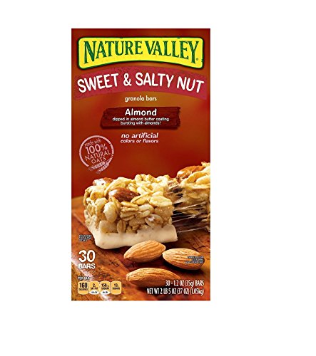 0490712008898 - NATURE VALLEY SWEET AND SALTY NUT ALMOND GRANOLA BARS, 30 COUNT