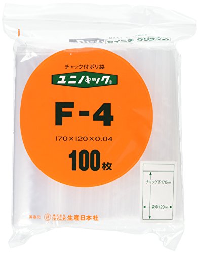 4909767112062 - (WITH ZIPPER PLASTIC BAG) UNIPAC (100 PIECES CASE) F-4 (JAPAN IMPORT)