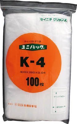 4909767112116 - (WITH ZIPPER PLASTIC BAG) UNIPAC (100 PIECES CASE) K-4 (JAPAN IMPORT)