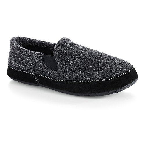 0049129330803 - ACORN MEN'S FAVE GORE WIDE SLIPPER,CHARCOAL TWEED,X-LARGE/12-13 W US