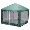 4913173137069 - KING CANOPY GARDEN PARTY REPLACEMENT COVER 10 X 10 WITH BUG SCREEN SIDE WALLS AND 32 PLASTIC RINGS - GREEN