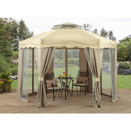 4913553143550 - BETTER HOMES AND GARDENS 12' X 12' GILDED GROVE GAZEBO, WATER-REPELLENT, MILDEW- AND STAIN-RESISTANT