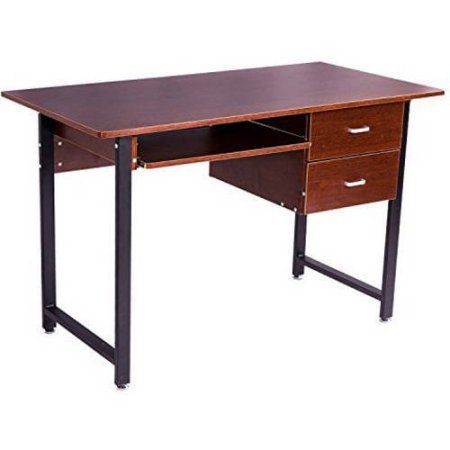 4913553159483 - MERAX OFFICE COMPUTER DESK WORKSTATION WITH DRAWERS AND KEYBOARD TRAY, NATURAL