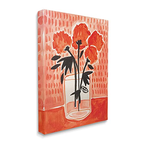 0049182360397 - STUPELL INDUSTRIES BOLD RED FLOWER BOUQUET BLACK STEM FLORALS, DESIGNED BY ND CANVAS WALL ART