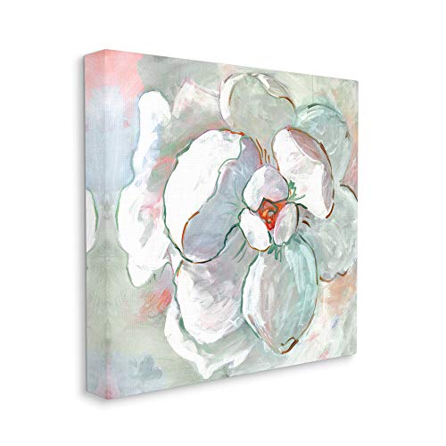 0049182550286 - STUPELL INDUSTRIES SUCCULENT PLANT LEAF ABSTRACTION GREEN WHITE RED, DESIGNED BY SUE RIGER CANVAS WALL ART, 17 X 17