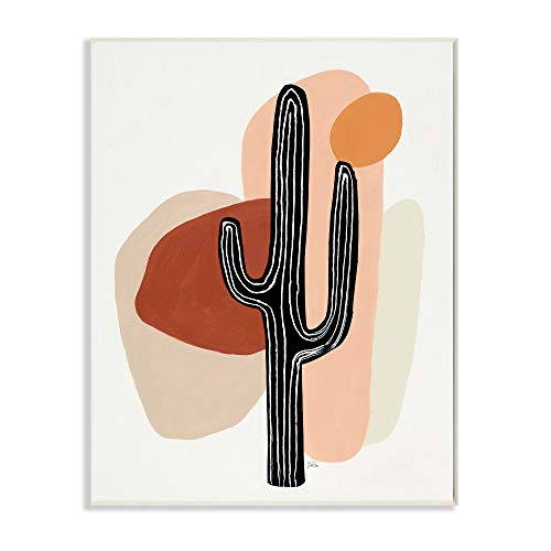 0049182605610 - STUPELL INDUSTRIES WESTERN TERRACOTTA ABSTRACT DESERT CACTUS PLANT, DESIGNED BY PATRICIA PINTO WALL PLAQUE, 13 X 19, ORANGE