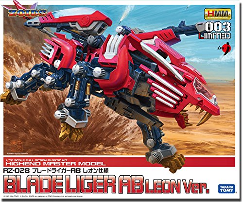 4934054106912 - ZOIDS RZ-028 BLADE LIGER AB LEON SPECIFICATION RENEWAL VER. (1/72 SCALE PLASTIC KIT)