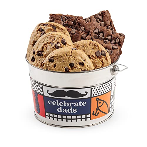 0049578991204 - DAVID’S COOKIES FATHERS DAY GIFT GLUTEN-FREE COOKIES AND BROWNIES – CELEBRATE YOUR DADS SPECIAL DAY - COMES WITH A LOVELY TIN BUCKET – IDEAL GIFT FOR DADS THIS FATHER’S DAY (1.3 LBS)