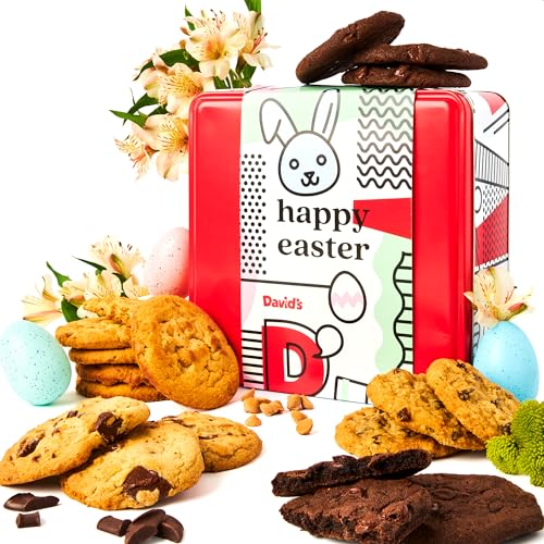 0049578991853 - DAVIDS COOKIES FRESHLY BAKED ASSORTED COOKIES IN HAPPY EASTER TIN 2LBS - DELICIOUSLY HANDMADE SOFT VARIETY OF COOKIES - PREMIUM GOURMET COOKIES GIFT FOR YOUR FRIENDS & FAMILY ON ANY SPECIAL OCCASIONS