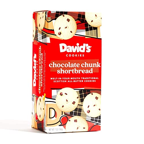 0049578999064 - DAVID’S COOKIES CHOCOLATE CHIP SHORTBREAD COOKIES 12 PACK – FRESH & YUMMY SHORTBREADS FOR TEA & COFFEE TIME - TRADITIONAL MINI SCOTTISH BUTTER SHORTBREAD COOKIE BOX - FRESH AND GOURMET COOKIES FOR SNACKS