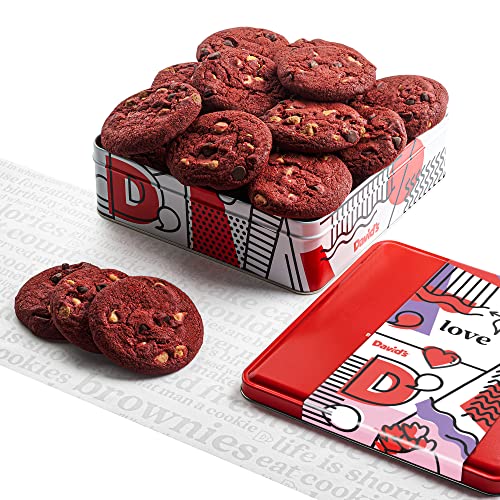 0049578999804 - DAVIDS COOKIES VALENTINES DAY FRESHLY BAKED MELT IN YOUR MOUTH RED VELVET MINI BITES COOKIE IN A BEAUTIFUL LOVE-THEMED TIN GIFT BOX | DELICIOUS GOURMET COOKIES FOR EVERYONE (1LB)