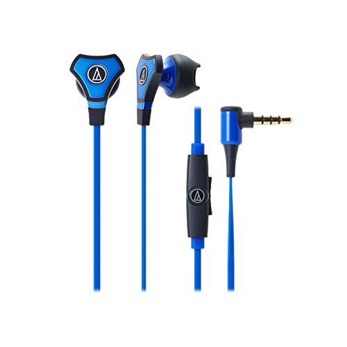 4961310124717 - AUDIO TECHNICA ATHCHX5ISBL SONICFUEL HYBRID EARBUD HEADPHONES FOR SMARTPHONES, BLUE