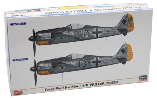 4967834020030 - HASEGAWA 1/72 FOCKE-WULF FW190A-5/6/8 PRILLER TWO PLANE COMBO LIMITED EDITION AIRPLANE MODEL KIT
