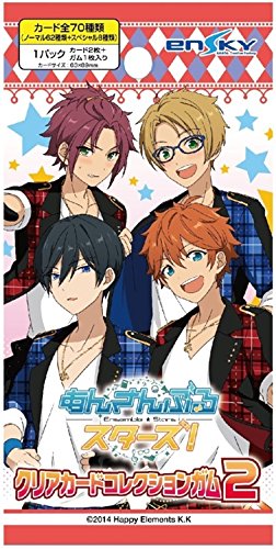4970381362218 - ENSEMBLE STARS! CLEAR CHARACTER ILLUSTRATION COLLECTABLE TRADING CARD COLLECTION PART 2 FIRST RELEASE LIMITED EDITION 16 PACK BOX CANDY GUM TOY KOGA IZUMI ADONIS EICHI CHIAKI TORI NAZUNA RITSU ENSKY