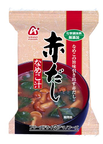 4971334704109 - AMANO FOODS FREEZE-DRIED ADDITIVE-FREE MISO SOUP, NAMEKO, 0.28OZ X 10BAGS(FOR 10 SERVINGS)