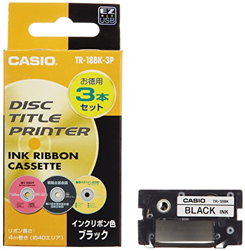 4971850139713 - CASIO DISC TITLE PRINTER INK RIBBON TR-18BK-3P BLACK 3 PIECES