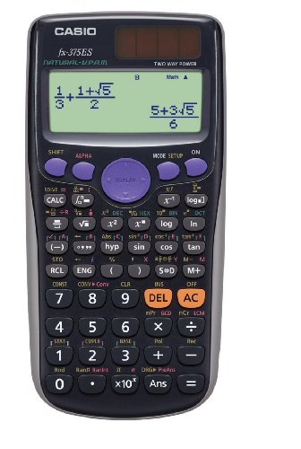4971850903123 - 394 FUNCTIONS AND THE NUMBER OF FUNCTIONS MATHEMATICS NATURAL DISPLAY FX-375ES-N BLACK CASIO CASIO SCIENTIFIC CALCULATOR