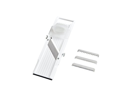 4976654641110 - BENRINER MANDOLINE SLICER, WITH 4 JAPANESE STAINLESS STEEL BLADES, BPA FREE, 12.75 X 3.75-INCHES