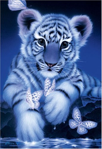 4977389080083 - EXPERT 450 PIECE WHITE BABY TIGER 08-008 OF PUZZLE (JAPAN IMPORT)