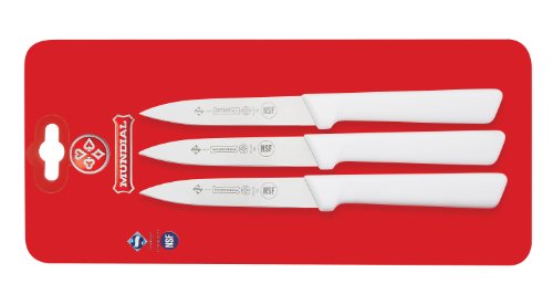 0049774605479 - MUNDIAL SCW0547-4 4-INCH PARING KNIFE COLLECTION, SET OF 3, WHITE