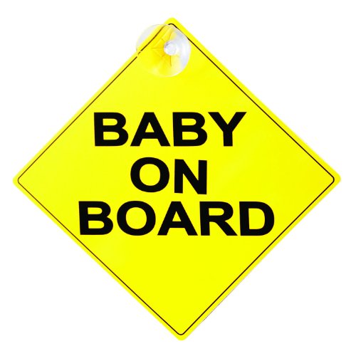 0049793347299 - PRIME-LINE PRODUCTS S 4729 BABY ON BOARD 5-INCH BY 5-INCH CAR WINDOW SIGN WITH SUCTION CUP