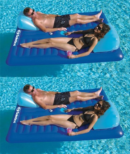 4984165165162 - 2) NEW SWIMLINE 16141SF SWIMMING POOL INFLATABLE DURABLE 2 PERSON AIR MATTRESSES