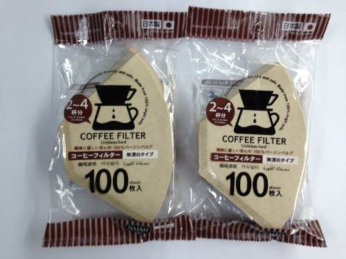 4984343982741 - DAISO COFFEE FILTER PAPER 102 BROWN 100 PIECES X 2 BAGS