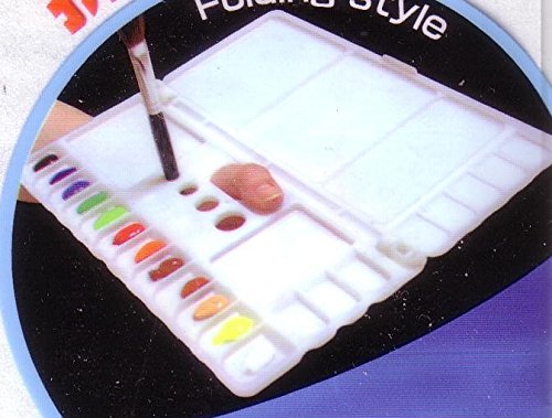 4984355077398 - FOLDING ART WATERCOLOR/ACRYLIC PAINT PALETTE BOX FOR LEFT OR RIGHT HAND