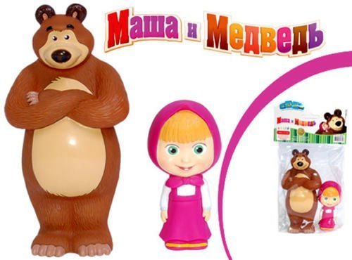 4984355164883 - SMARTNET / TWO RUBBER TOYS, PLAYSET ORIGINAL MASHA AND THE BEAR FROM RUSSIA 14CM!