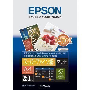 4988617017627 - EPSON EPSON GENUINE SUPERFINE PAPER A4 250 SHEETS KA4250SFR