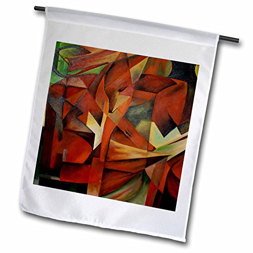 0499017642011 - 3DROSE FL_17642_1 FOXES CUBISM GARDEN FLAG, 12 BY 18-INCH
