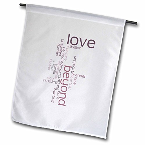 0499029527016 - 3DROSE FL_29527_1 LOVE BEYOND WORDS POETRY INSPIRATION GARDEN FLAG, 12 BY 18-INCH